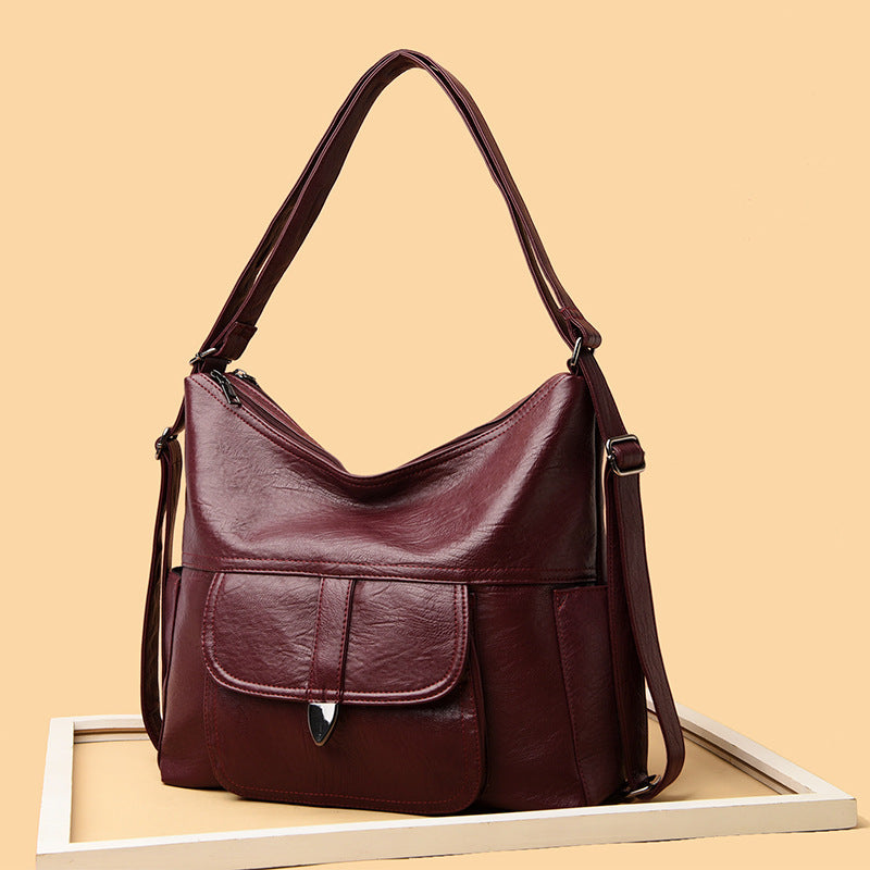 Crossbody Tote Bag for Women Large PU Shoulder Bag Stylish Design
