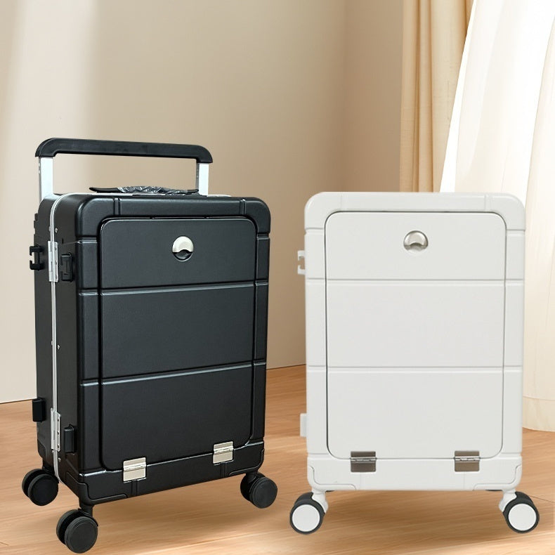 Front Opening 20 Inch Dry Wet Separation Carry On Suitcase