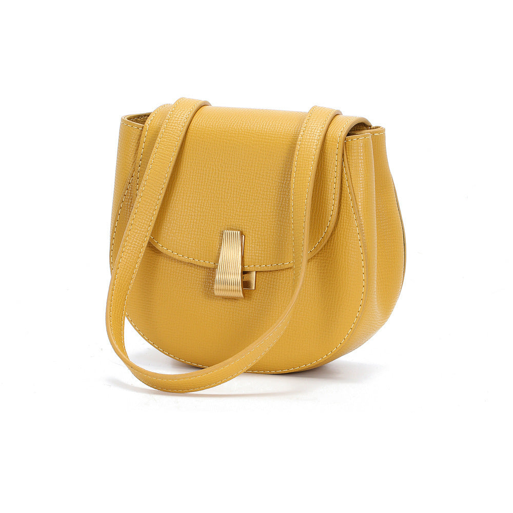 European American Style Cowhide Crossbody Chest Bag for Women