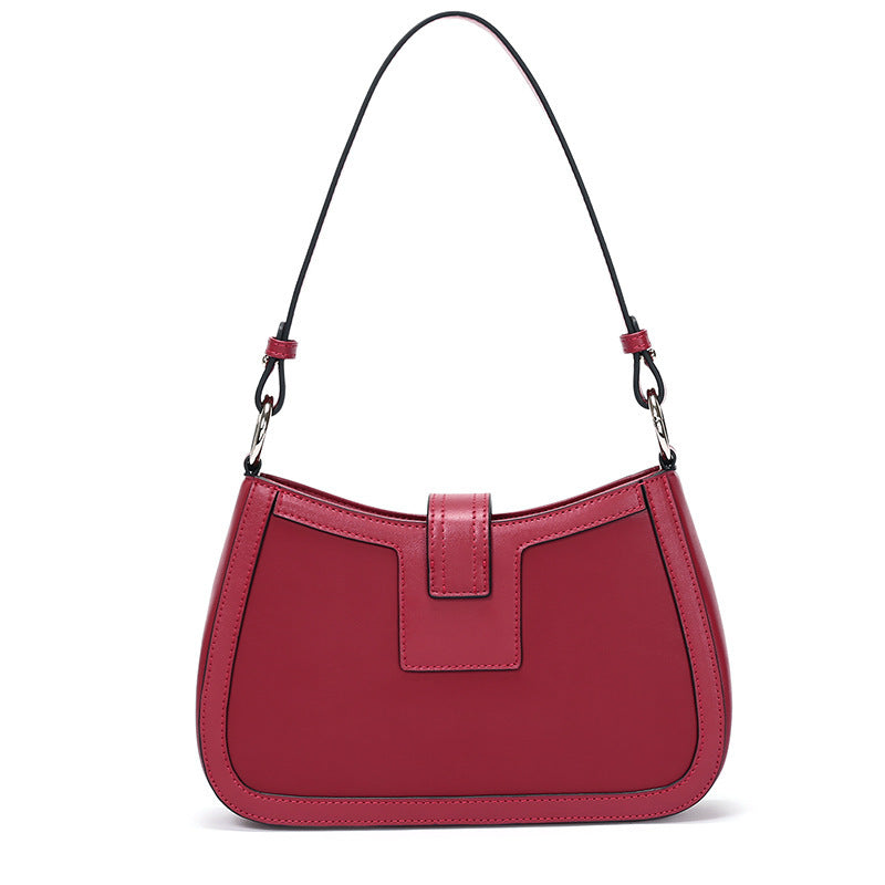 AllMatch One Shoulder Cowhide Baguette Clutch Bag Premium