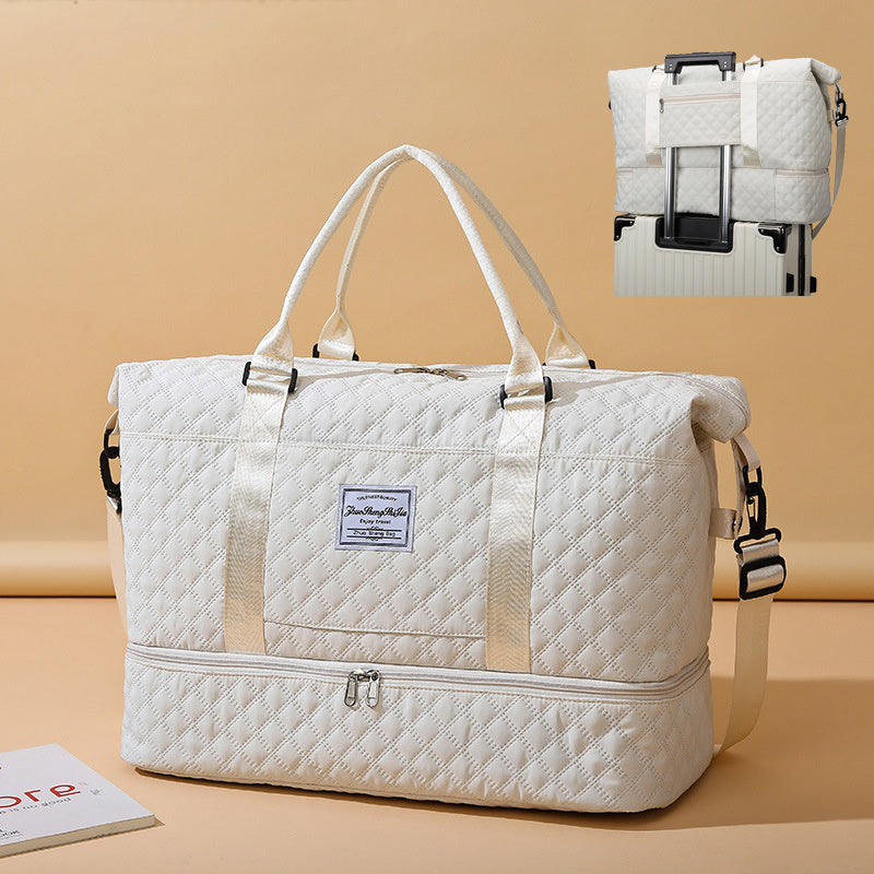 Large Capacity Travel Duffle Bag With Wet Dry Compartment