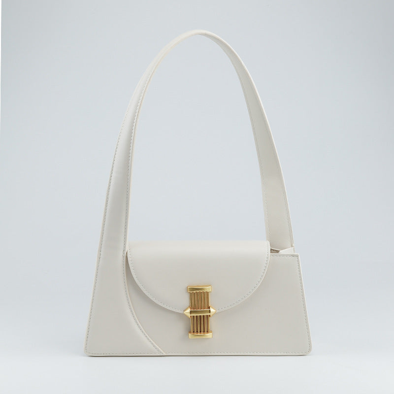 Niche Retro Underarm Handbag Soft PU Shoulder Bag for Daily Use