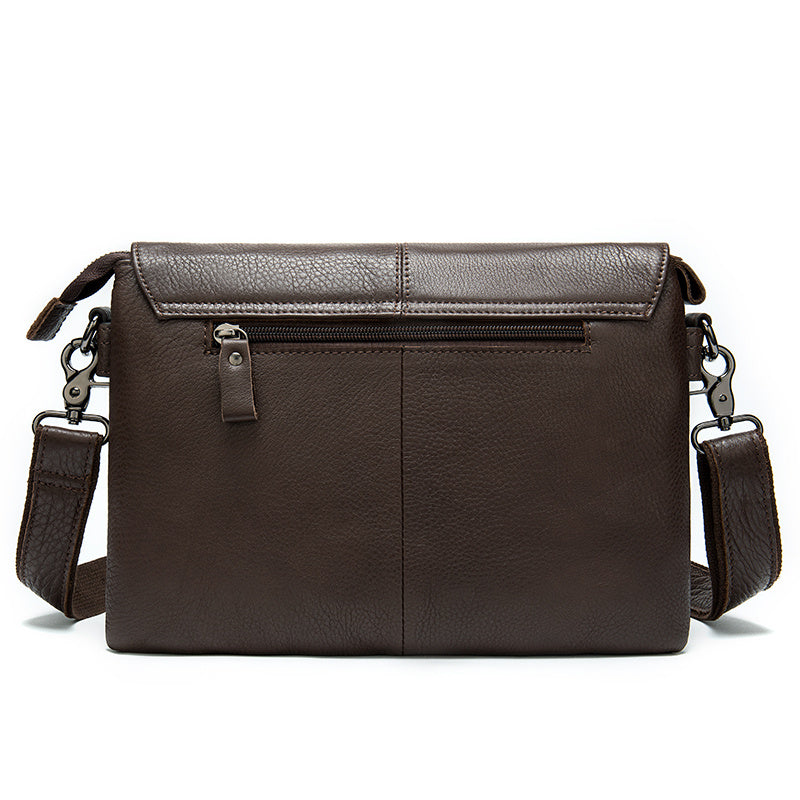 New Business Leather Men's Bag with Multi Pocket Design