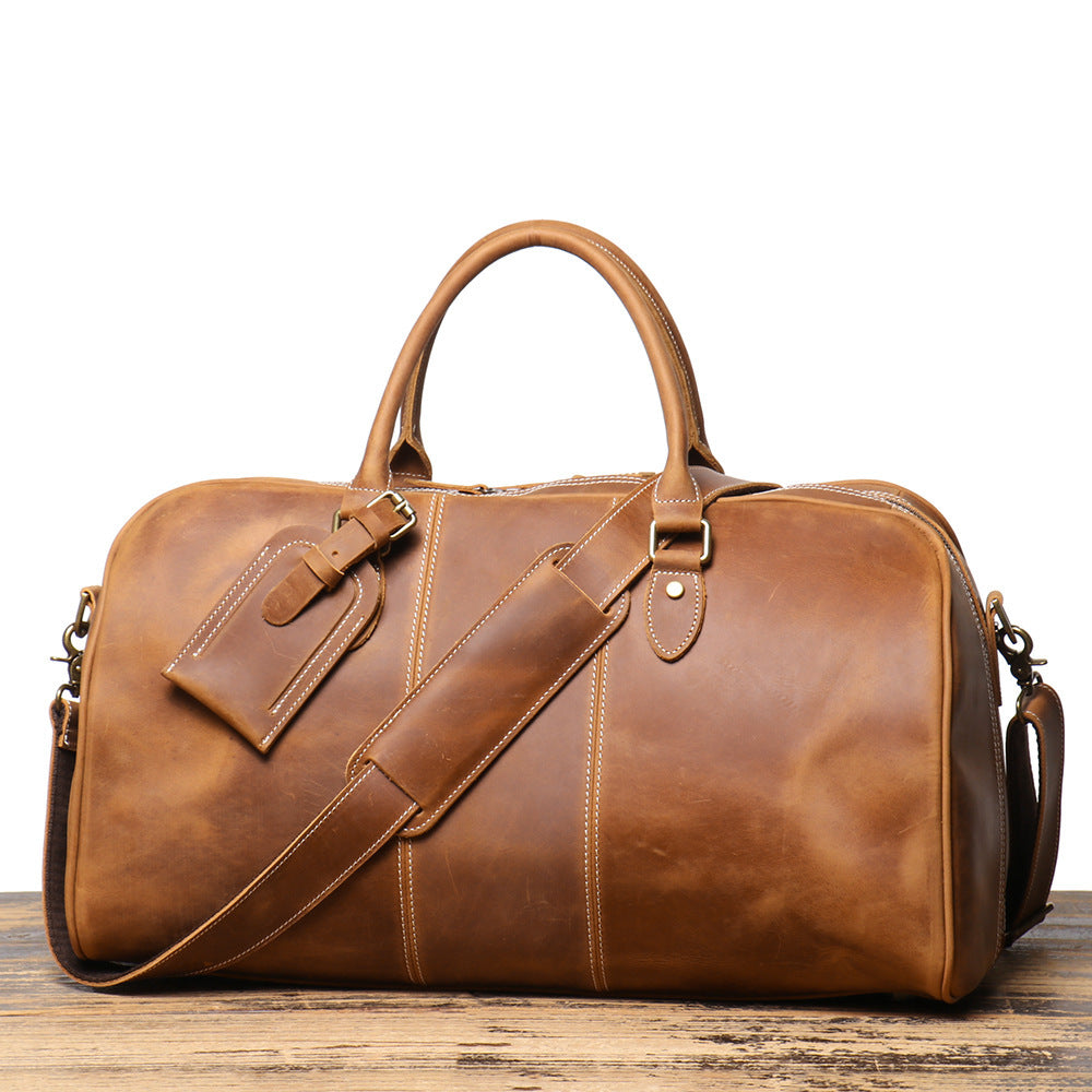 Retro Genuine Leather Travel Sling Bag For Men Women