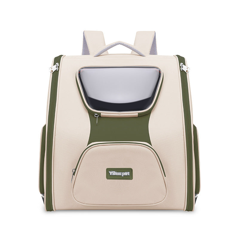 Large Panoramic Pet Trolley Carrier Backpack For Cats