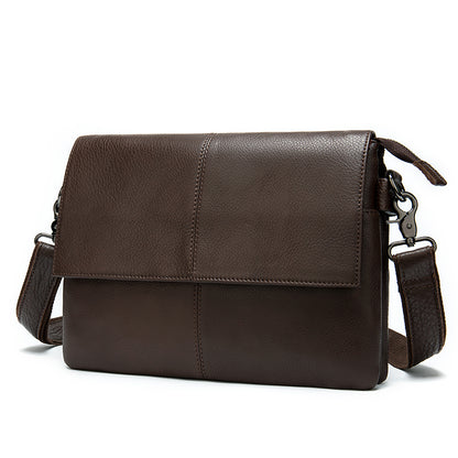 New Business Leather Men's Bag with Multi Pocket Design