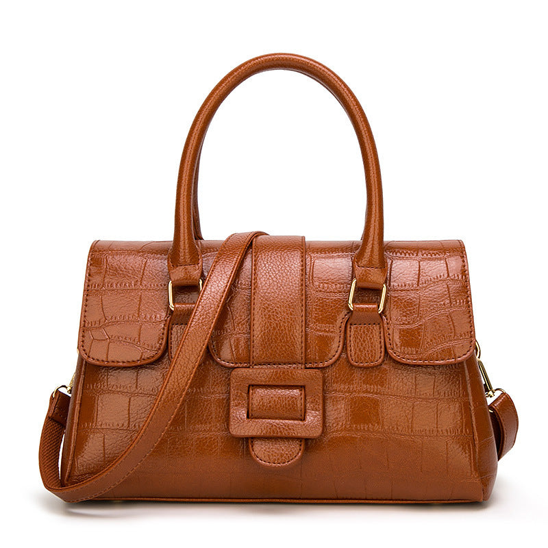 Noble Women's Shoulder Crossbody Handbag in Durable PU Material