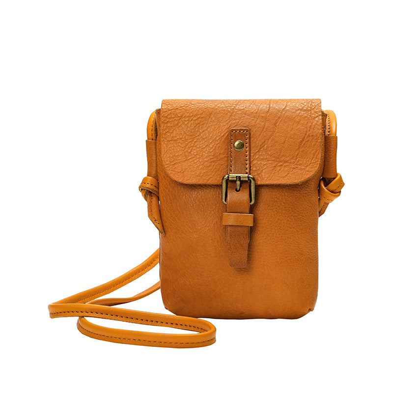 Genuine Leather Vertical Mini Skeleton Skin Small Bag for Women
