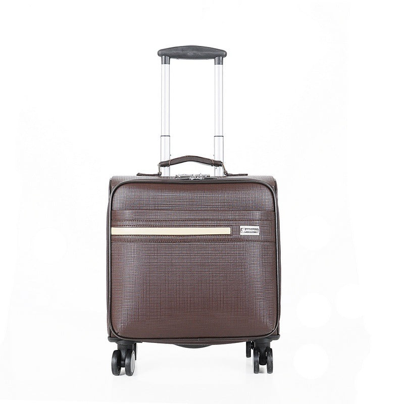 18 Inch PU Leather Business Case With Lock And Wheels