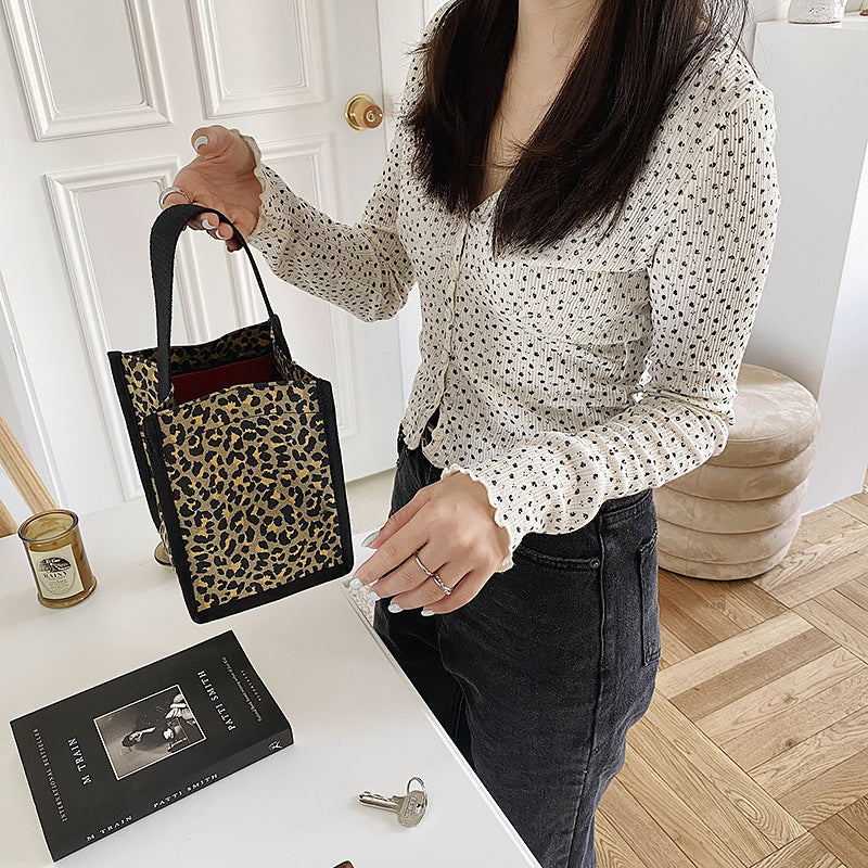 Ladies Canvas Crossbody Shoulder Bags with Floral Embroidery