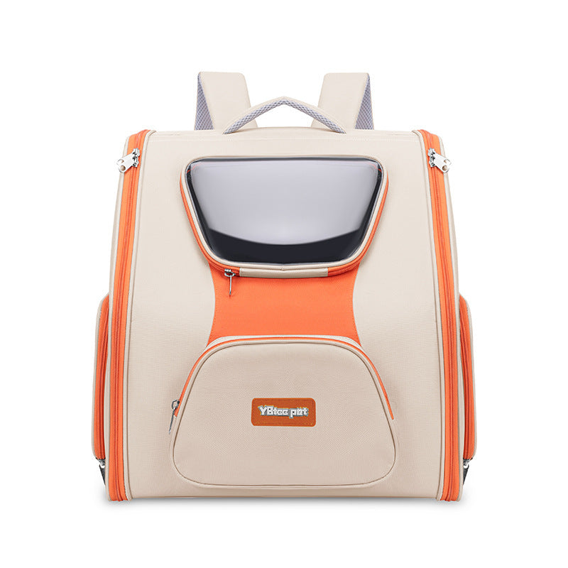 Large Panoramic Pet Trolley Carrier Backpack For Cats