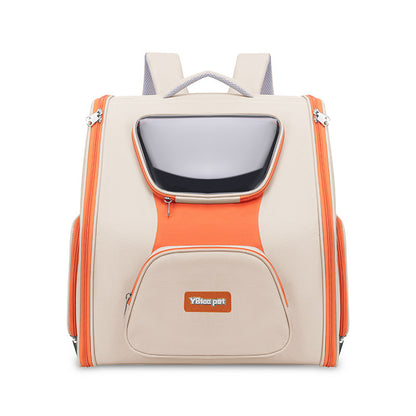 Large Panoramic Pet Trolley Carrier Backpack For Cats