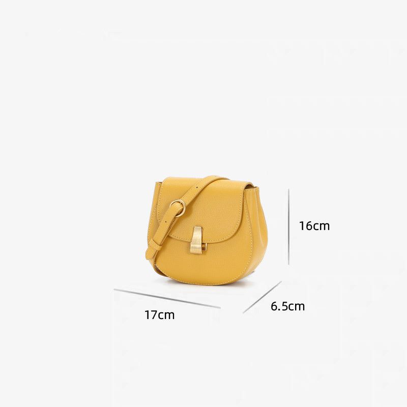 European American Style Cowhide Crossbody Chest Bag for Women