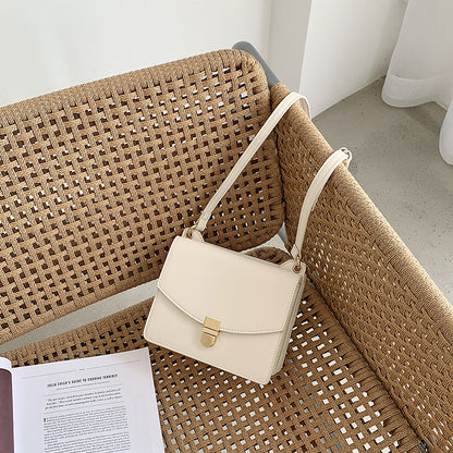 Trendy One-Shoulder Small Square Bag with Chain and Zipper