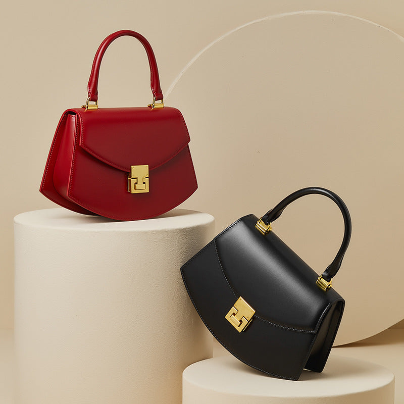 Fashion High-Grade Genuine Leather Saddle Crossbody Bag