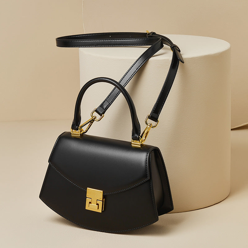 Fashion High-Grade Genuine Leather Saddle Crossbody Bag