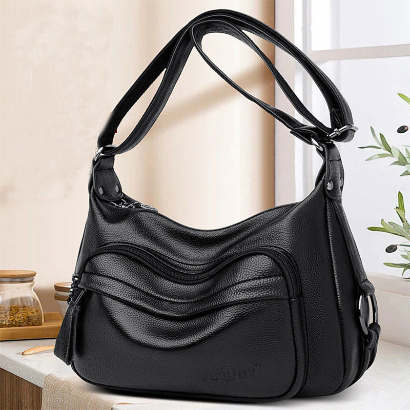 High Capacity Women's Crossbody Shoulder Bags in Blue and Black