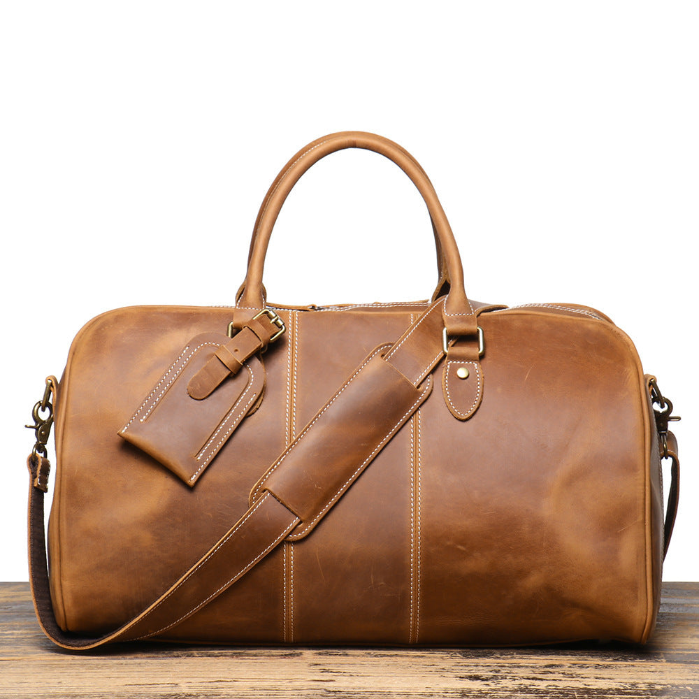 Retro Genuine Leather Travel Sling Bag For Men Women
